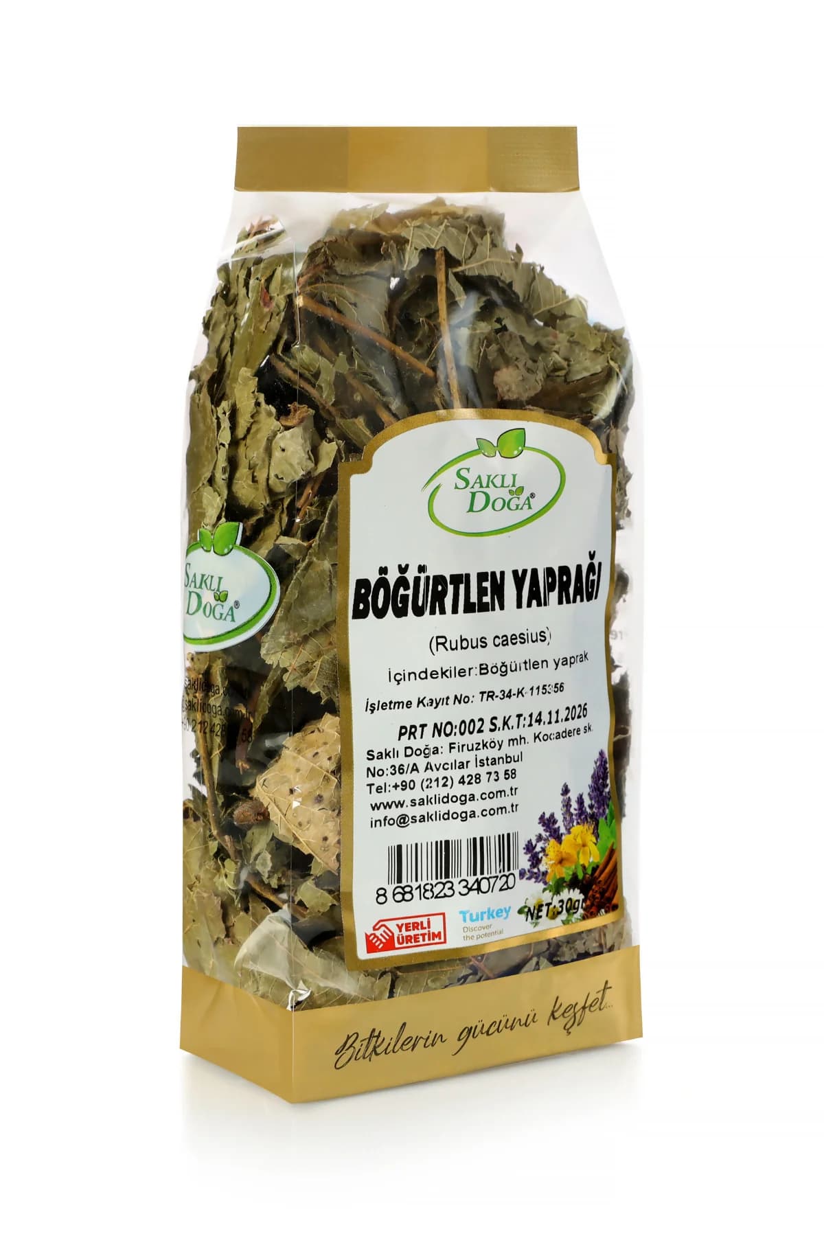 Saklı Doğa Böğürtlen Yaprağı 30 gr – Doğal Bitki Çayı