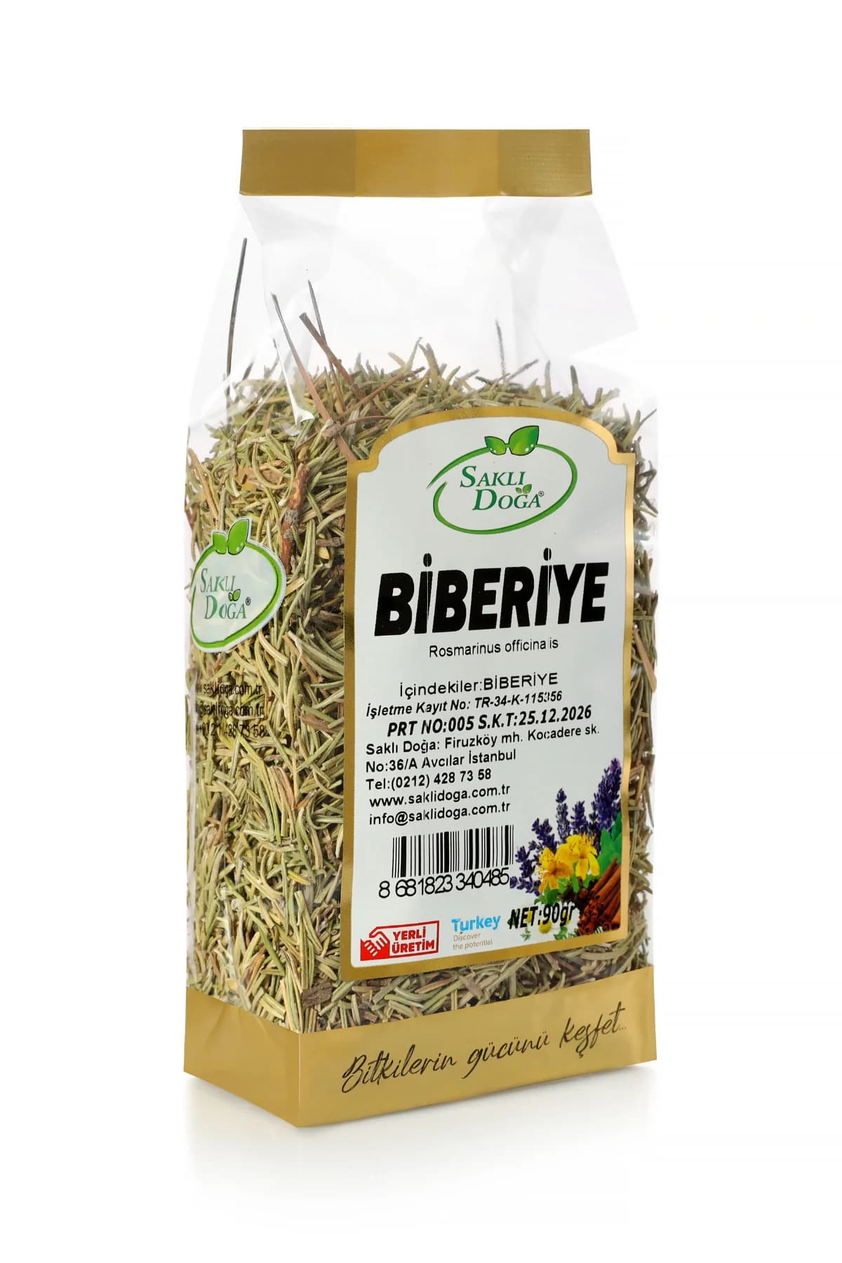 Saklı Doğa Biberiye (90g) – Doğal ve Kurutulmuş Gurme Baharat