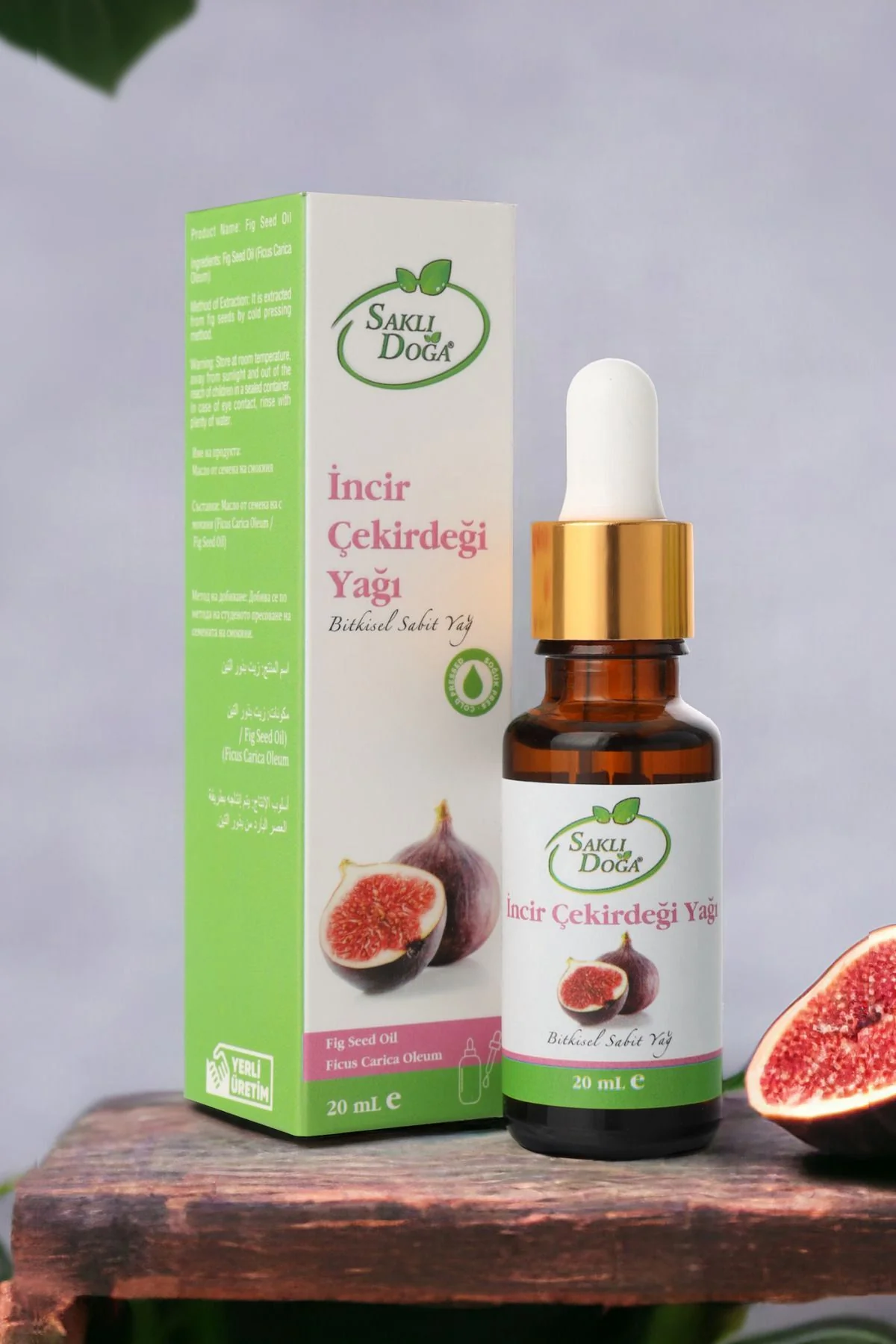 Saklı Doğa Soğuk Sıkım İncir Çekirdeği Yağı - %100 Doğal ve Katkısız 20 ml